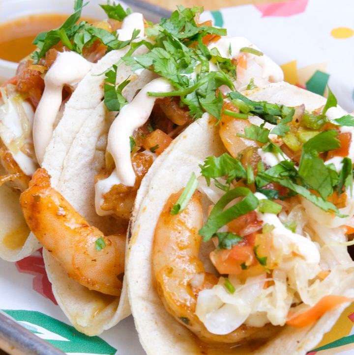 (3) Grilled Shrimps (Camarones).