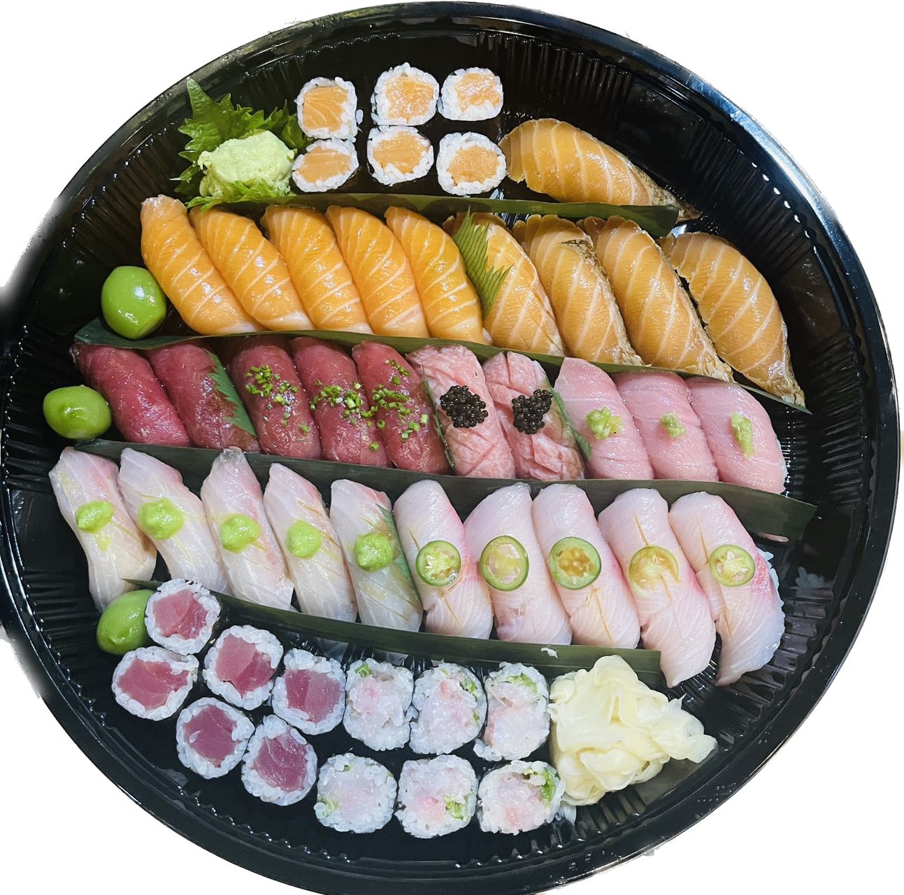 Tri Color Sushi Platter.