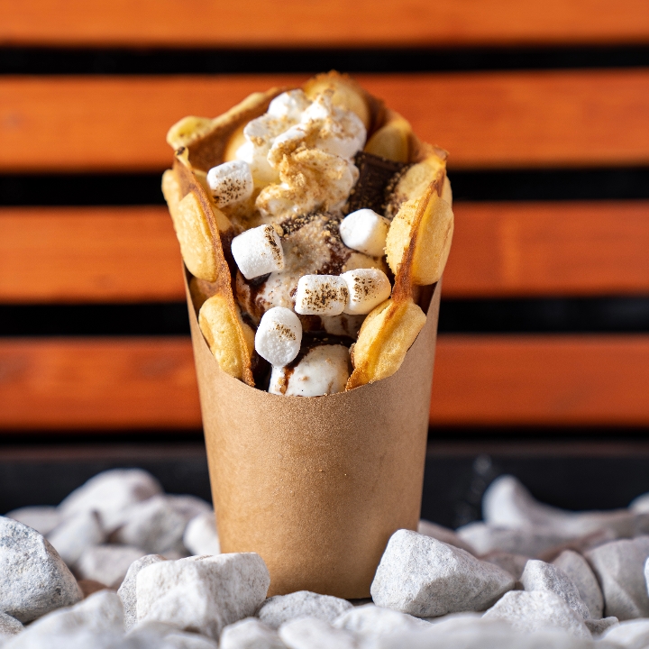 Campfire Bubble waffle.