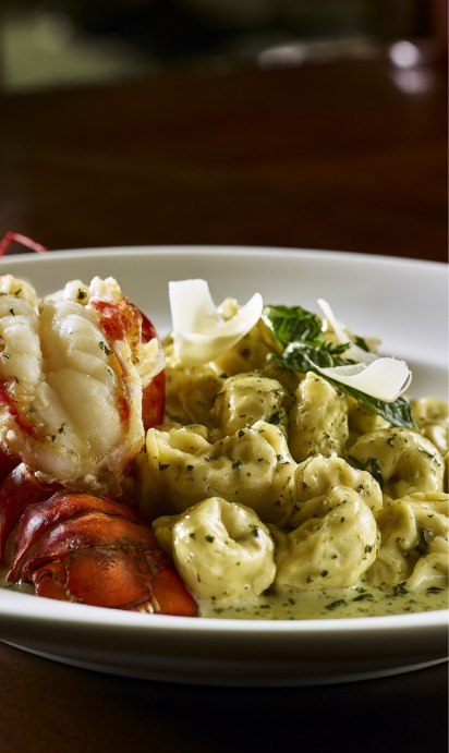 Maine Lobster Tail with Tortellini.