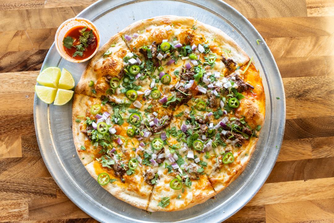 14" Birria Pizza.