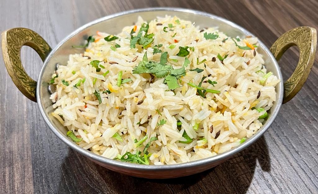 Cumin and Green Peas Pilaf Rice.