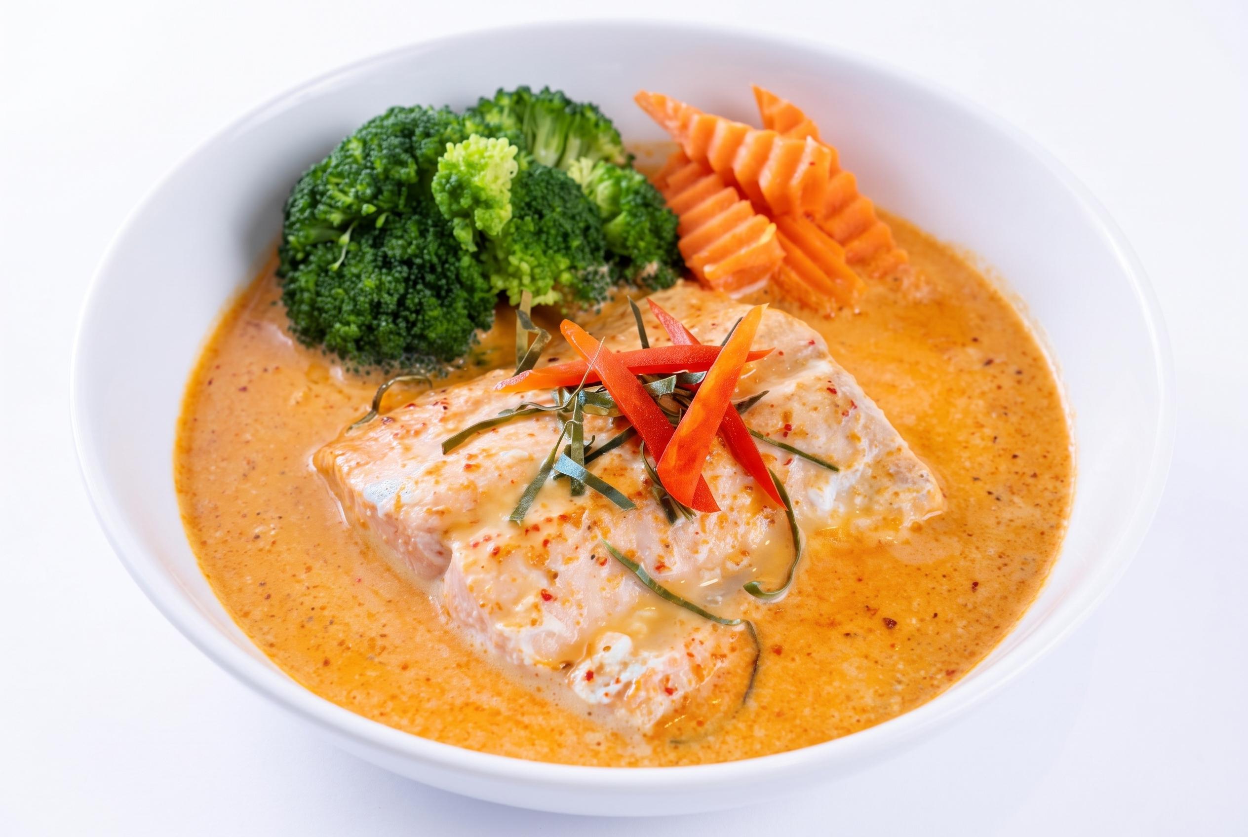 Alaskan Salmon panang curry.