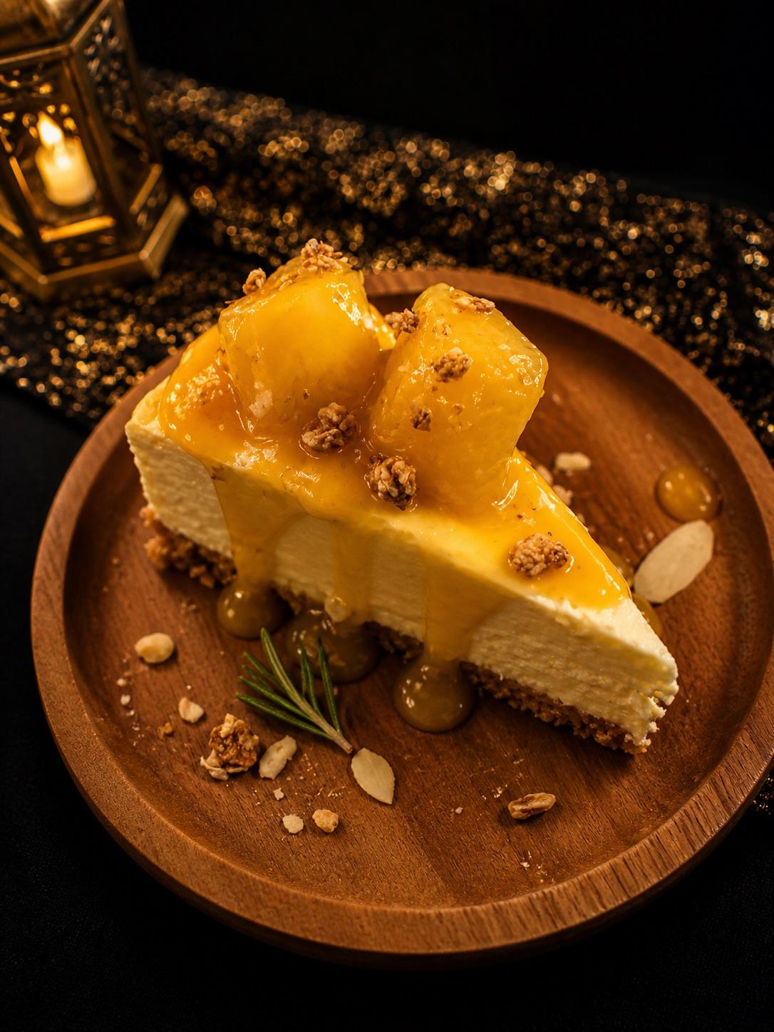 Homemade cheesecake.