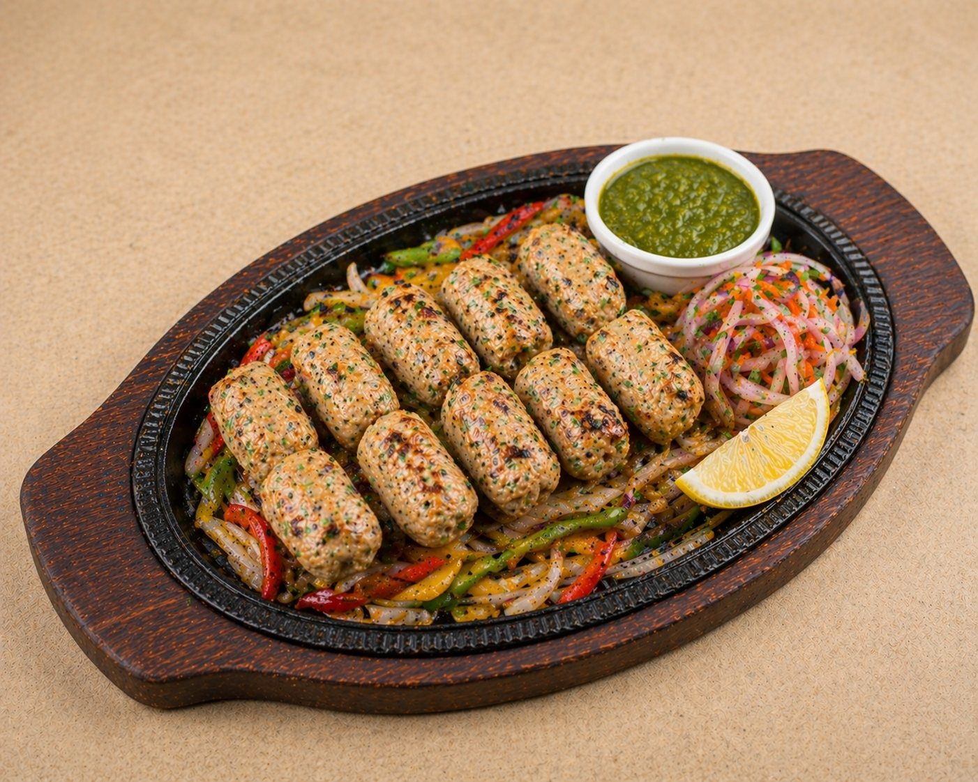 Chicken Seekh Kebab.