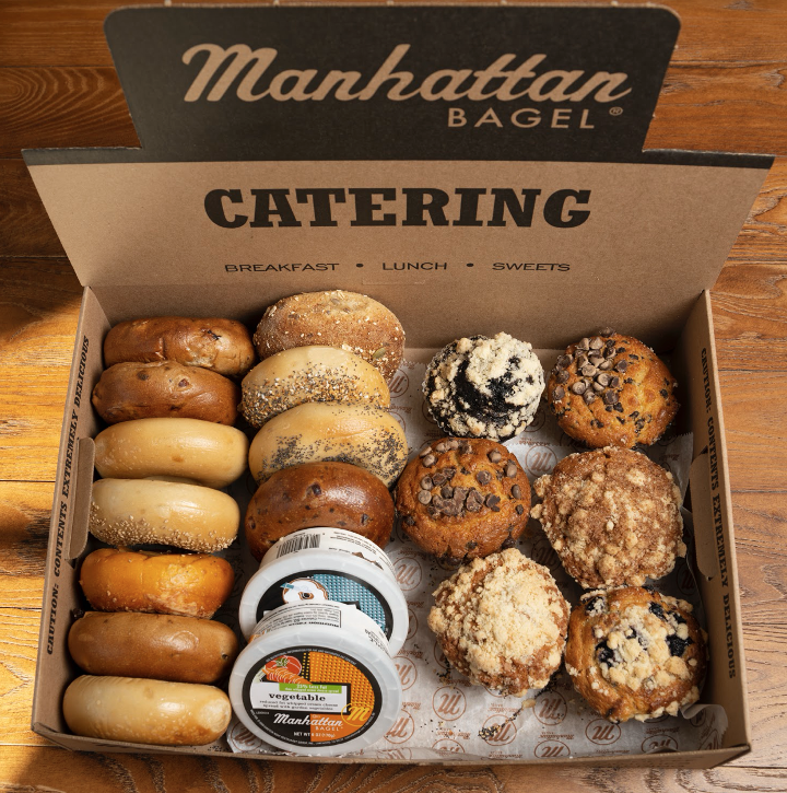 Bagels & Muffins Breakfast Box (Serves 12).
