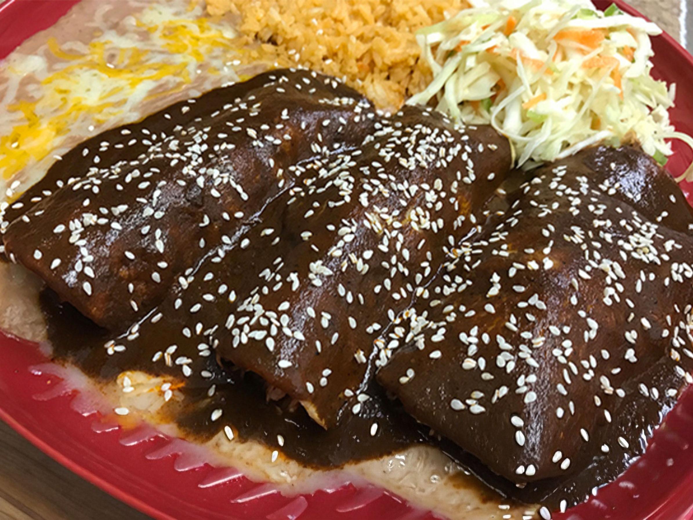 Mole Enchiladas.
