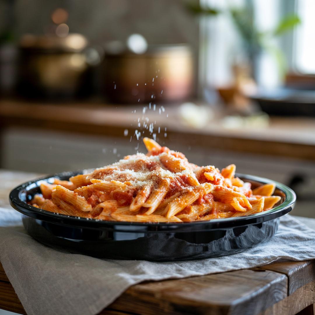 Penne with Vodka Cream Sauce.