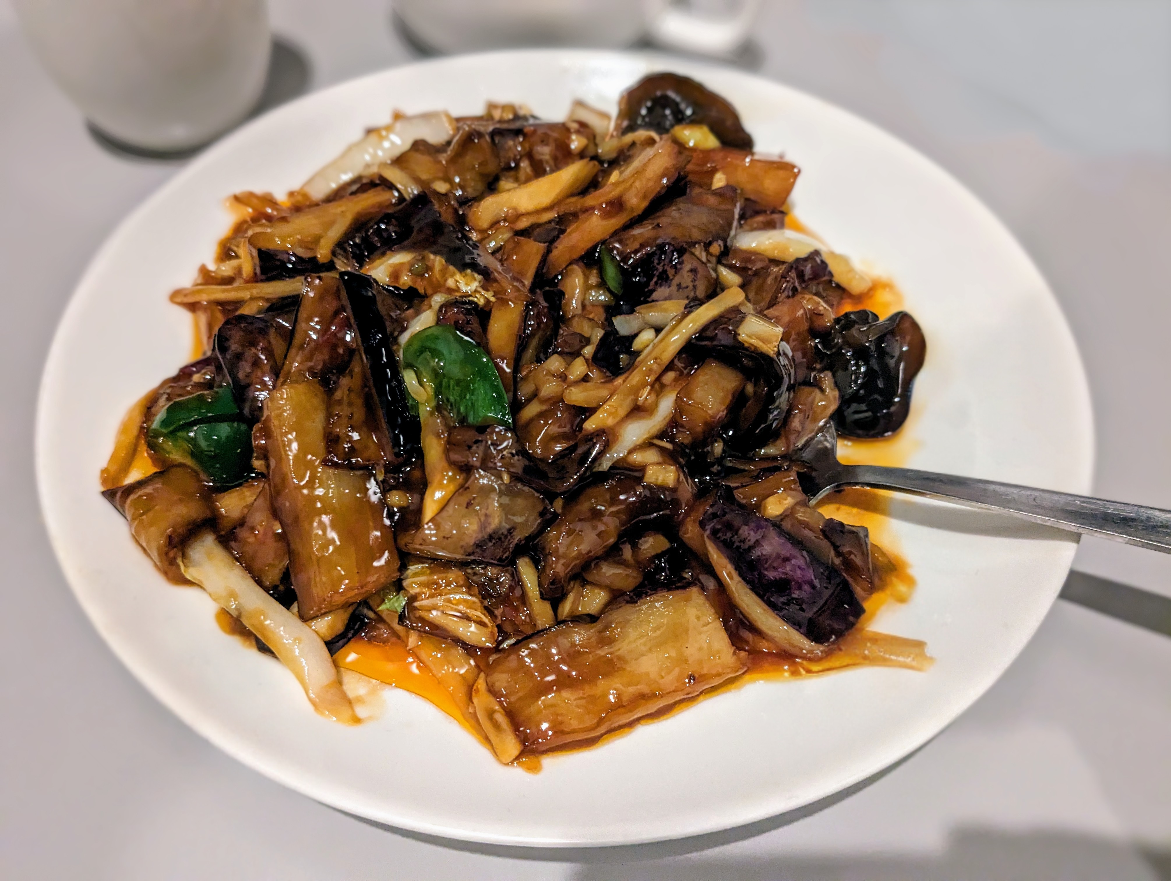 58 鱼香茄子Eggplant with Garlic Sauce.