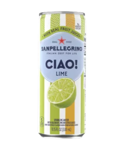 San pellegrino lime (flavored water).