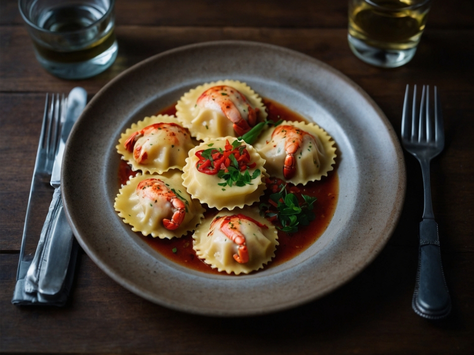 Lobster ravioli.