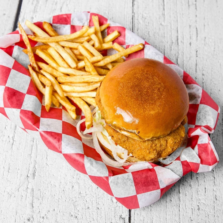 BBQ Chicken Smash Sandwich.