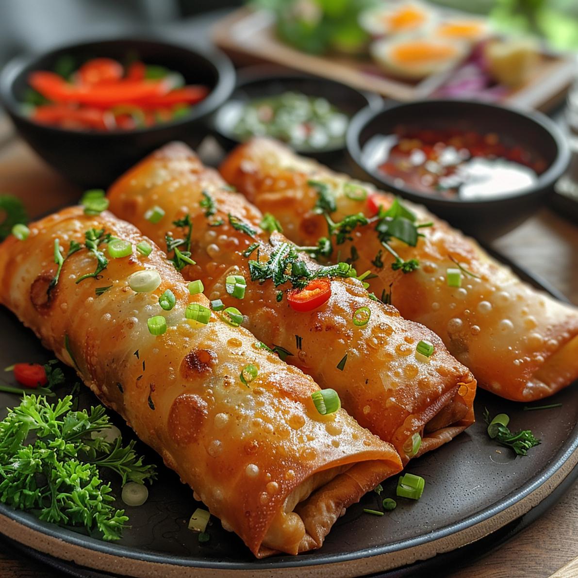 Vegetable Spring Rolls (3 rolls).
