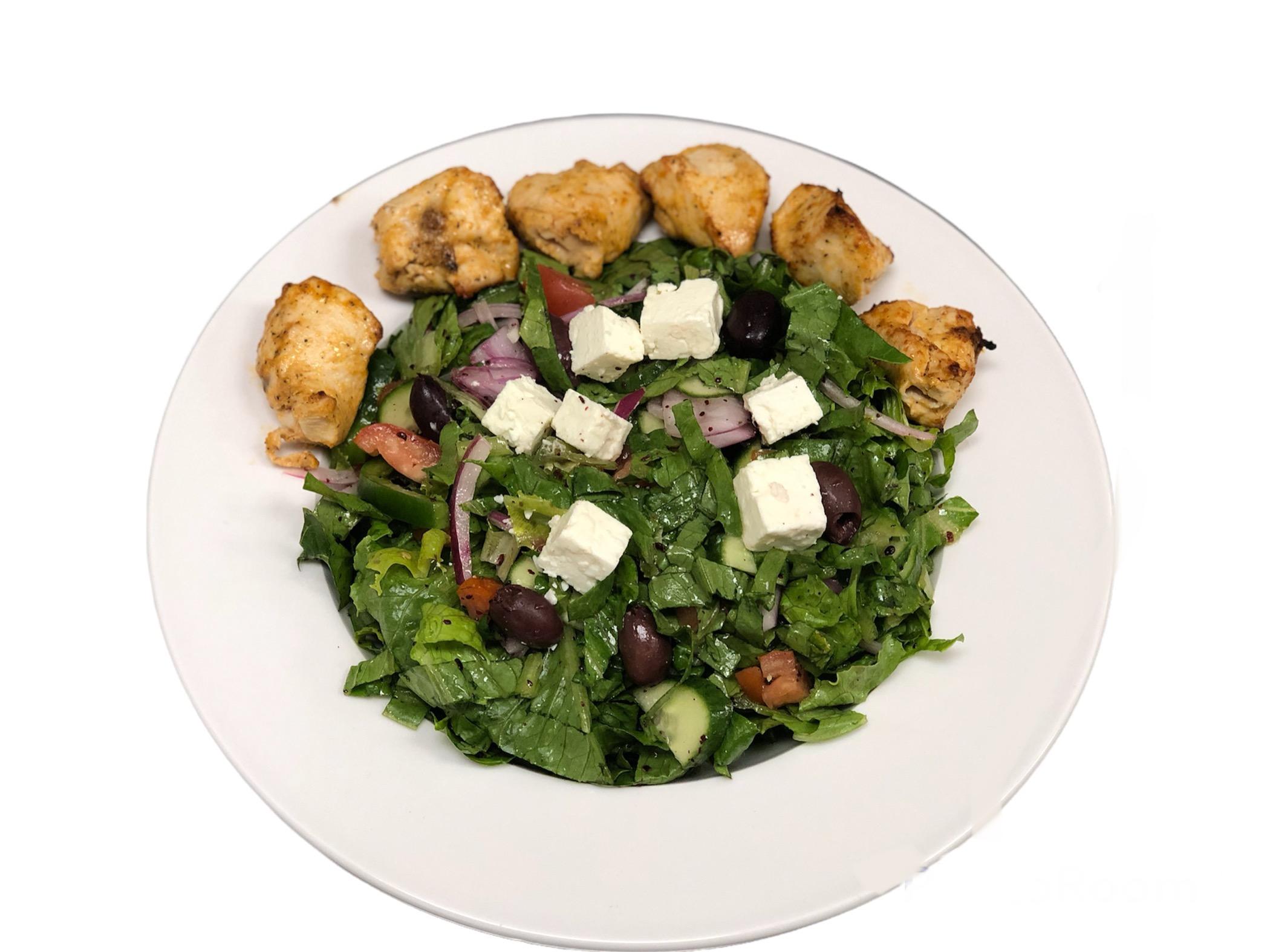 Greek Salad w/ Chicken.