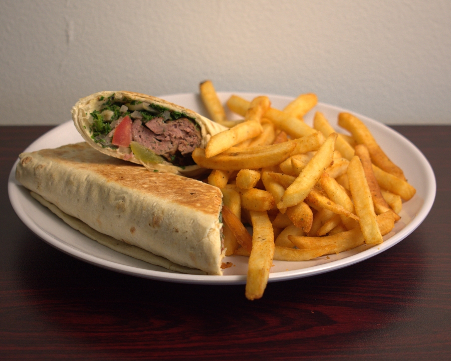 Mince Beef Kabob Wrap Combo.