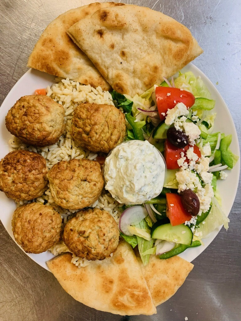 Dinner Meatball Platter.
