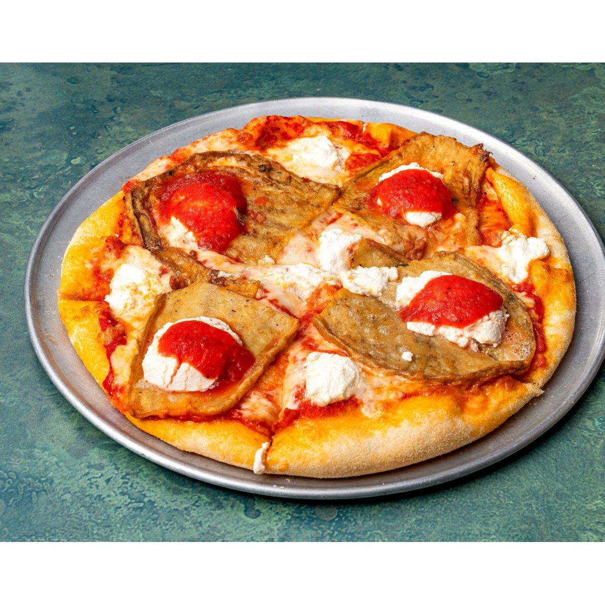 Eggplant and Ricotta Pizza.