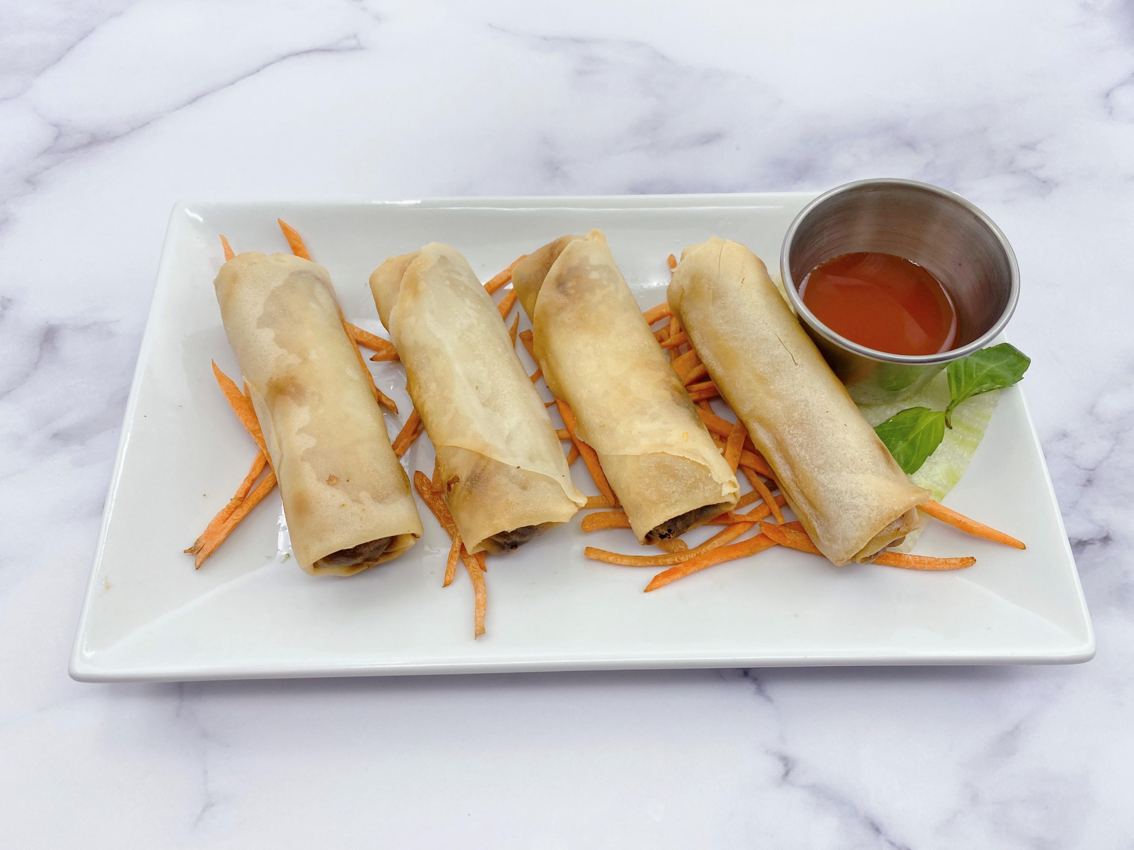 Crispy Taro Spring Rolls.