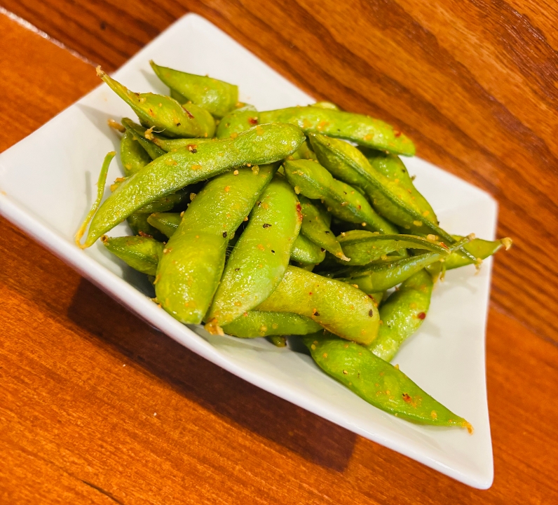 Chili Garlic Edamame.
