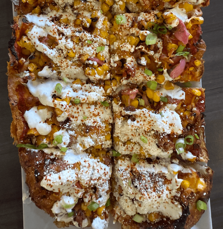 Mexican Street Corn Flatbread.