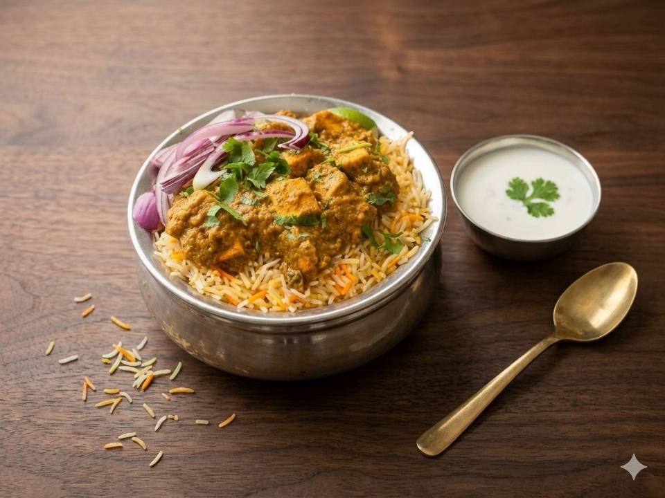 Gongura Paneer Biryani.