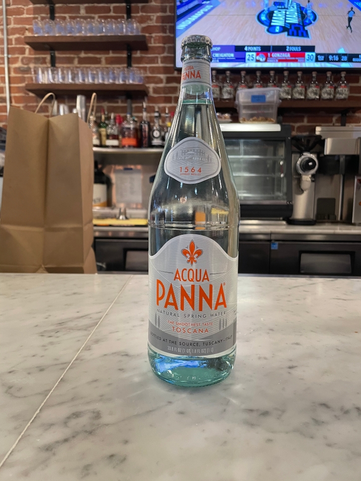Large Acqua Panna Mineral Water.