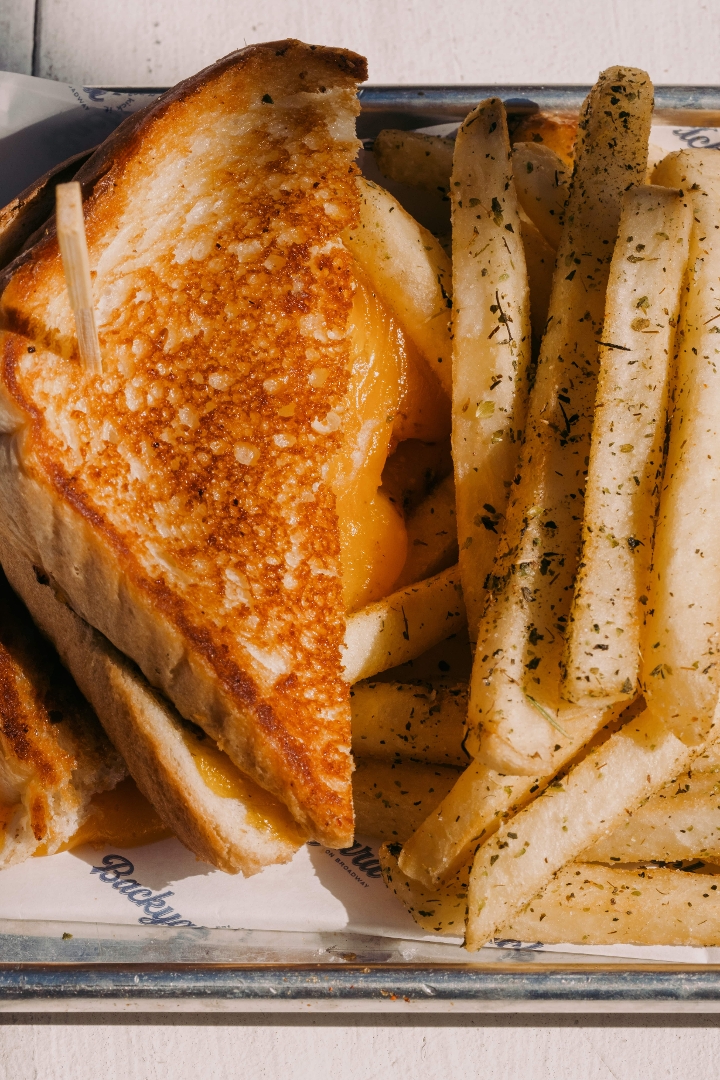 Kids Grilled Cheese + French Fries.