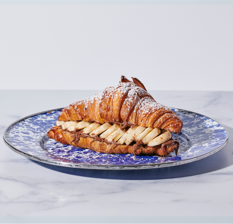 Grilled Nutella Banana Croissant.