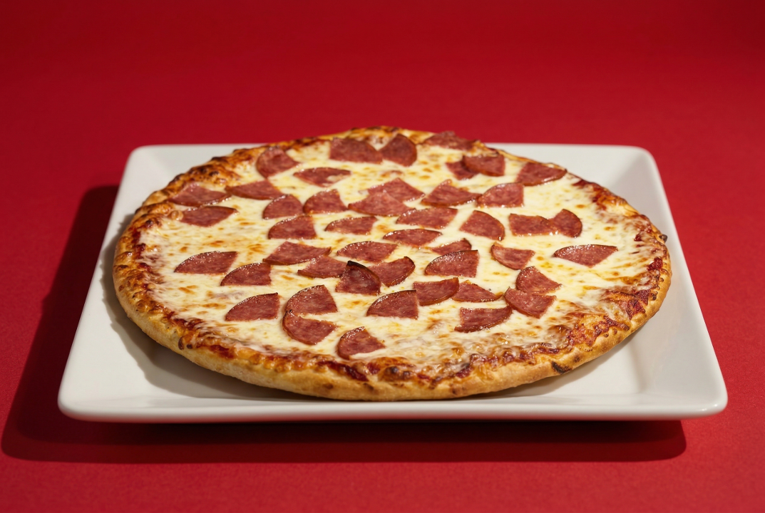 Medium Canadian Bacon Pizza.