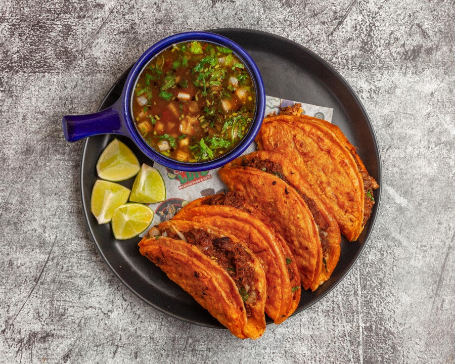 4 Tacos De Birria.