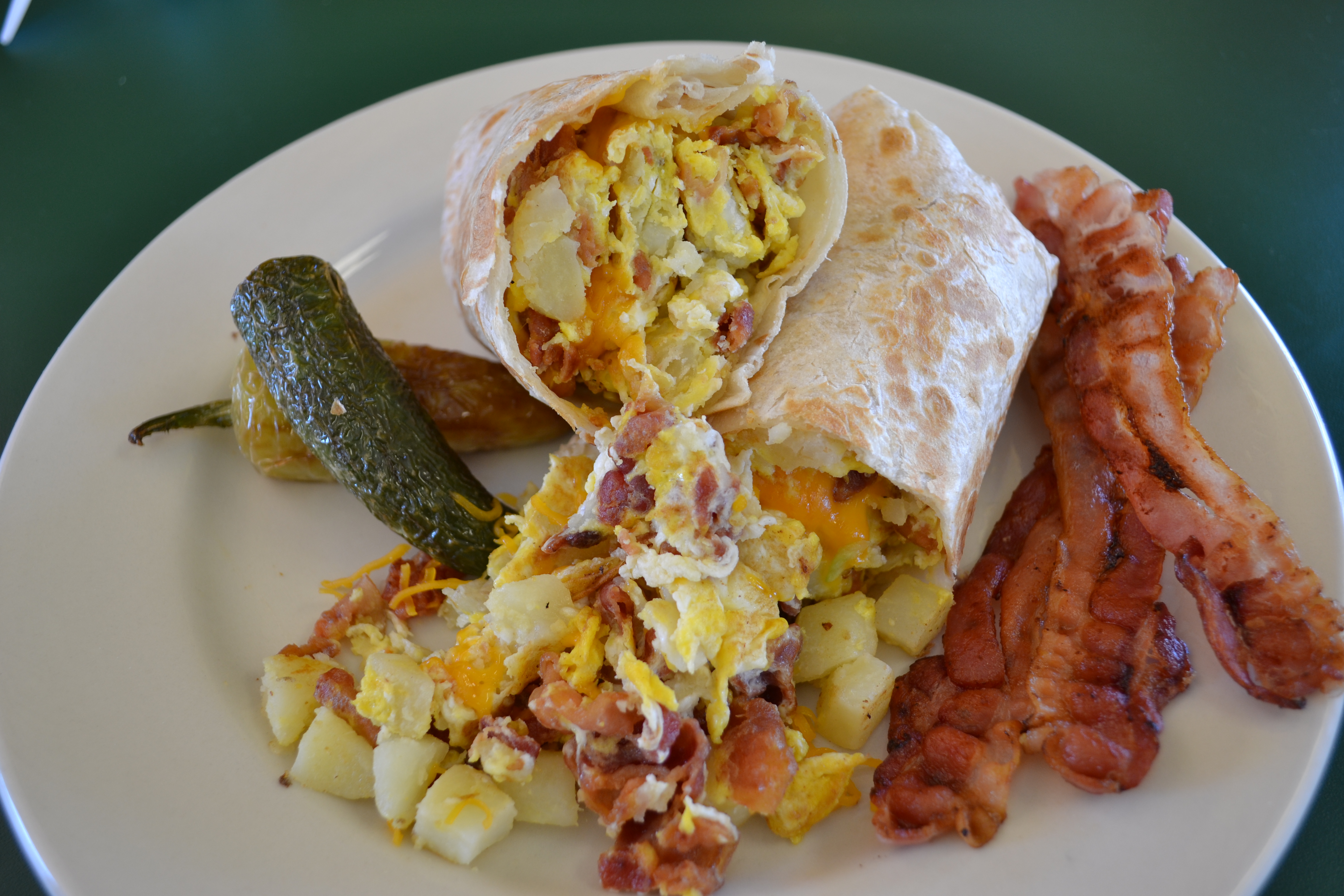 Bacon Breakfast Burrito.
