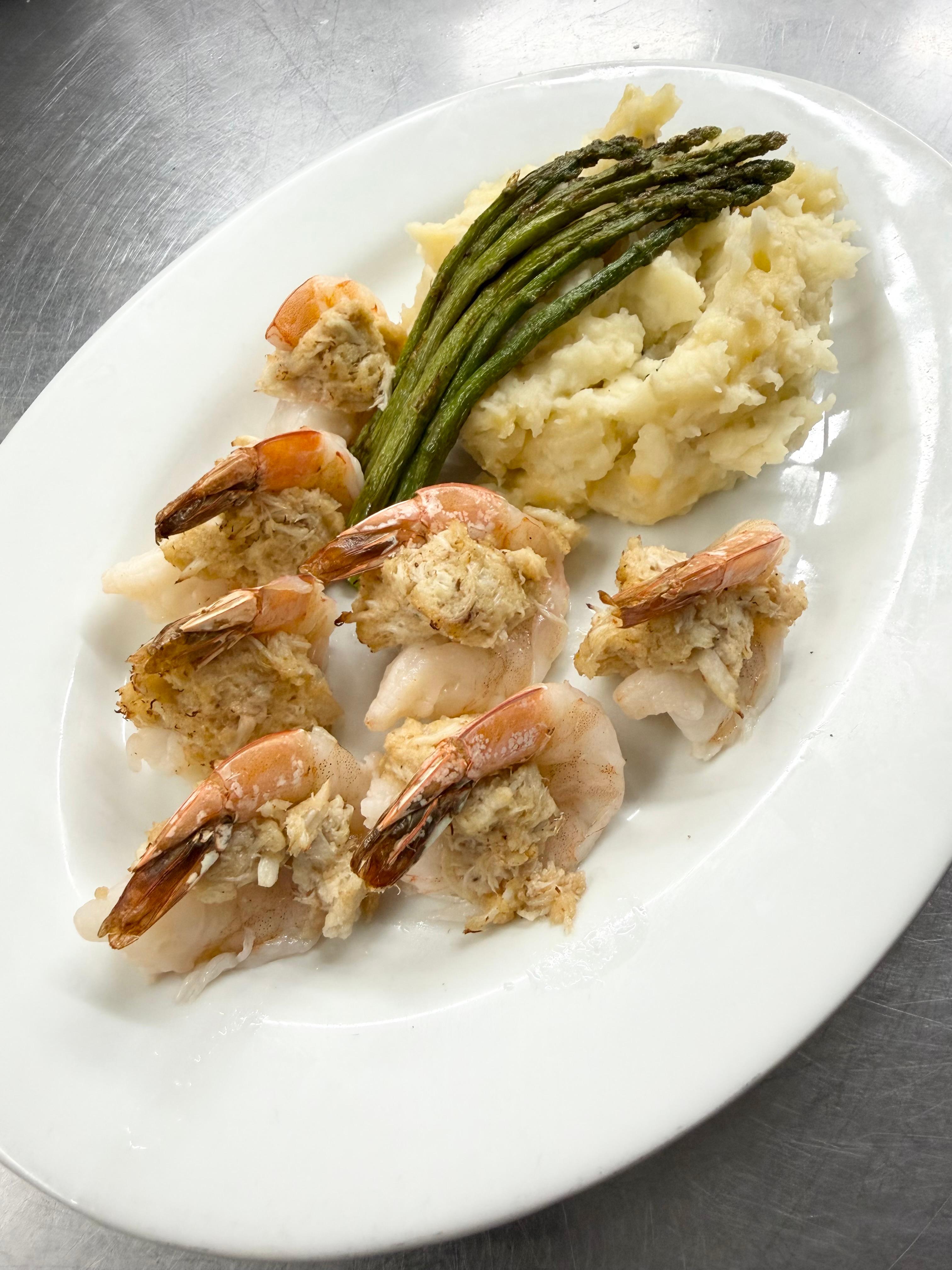 Crab Stuffed Shrimp.