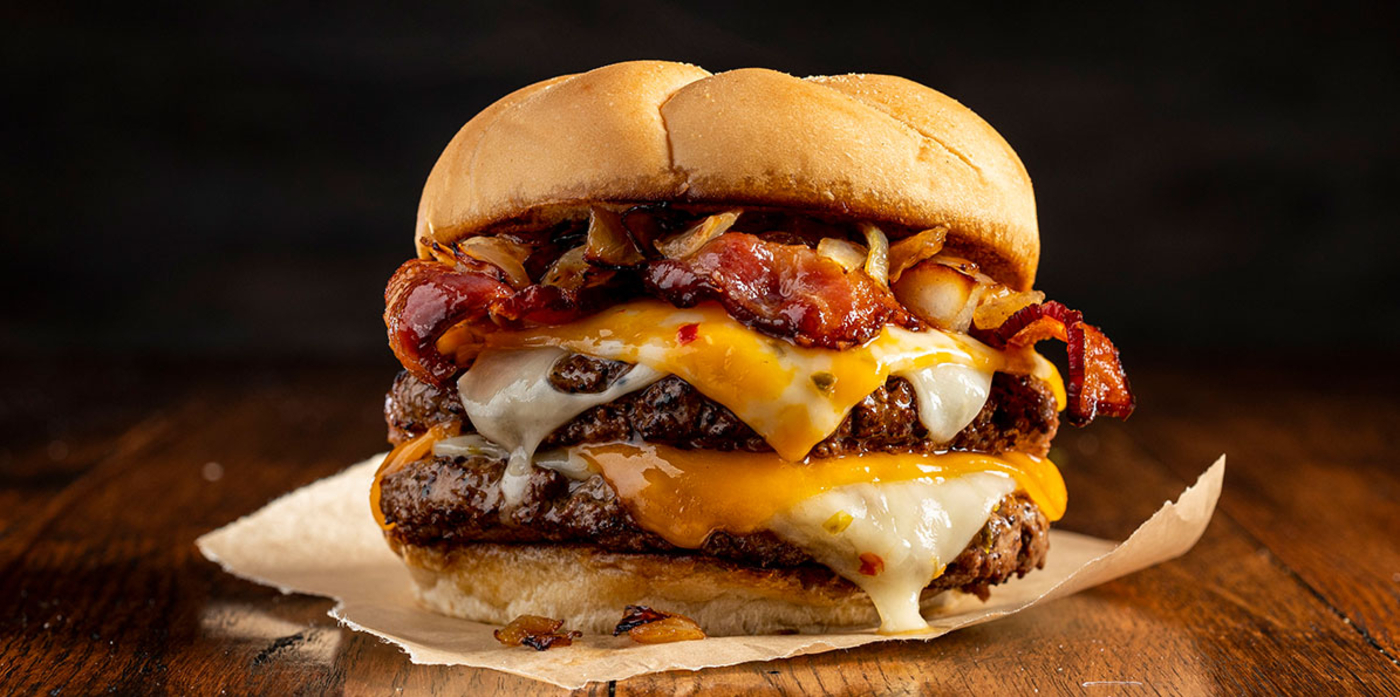 Bacon & Cheese Lover's Bagel Burger.