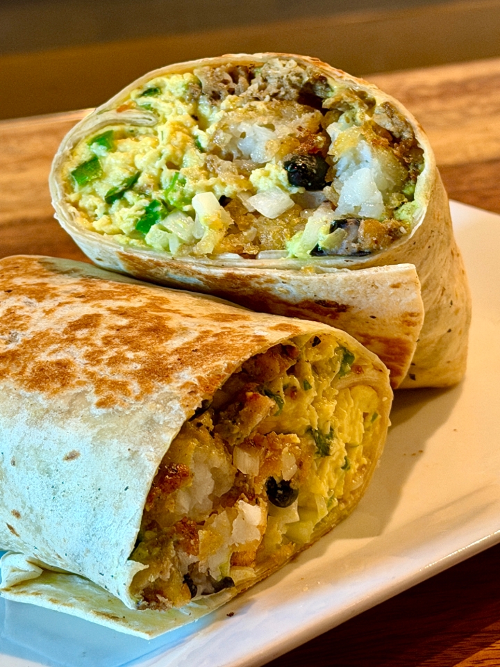 Jalapeno Cheddar Breakfast Burrito.