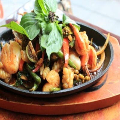 Sizzling Spicy Seafood.