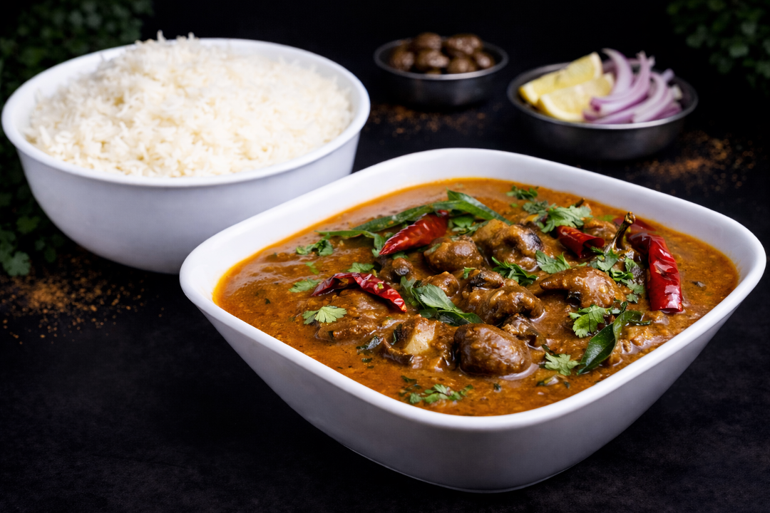 Mushroom Masala Curry.