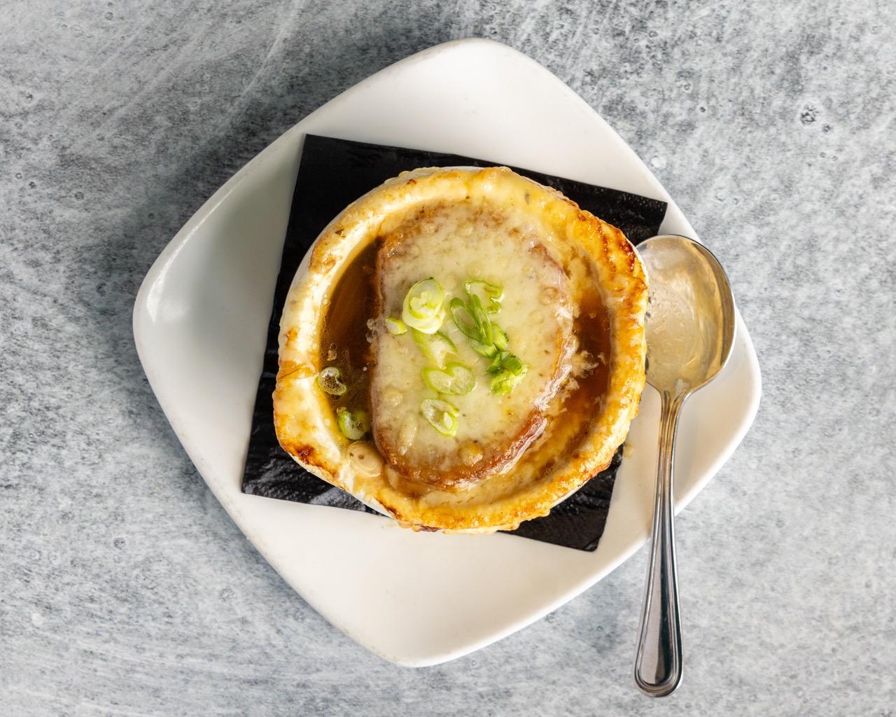 Traditional Onion Soup.