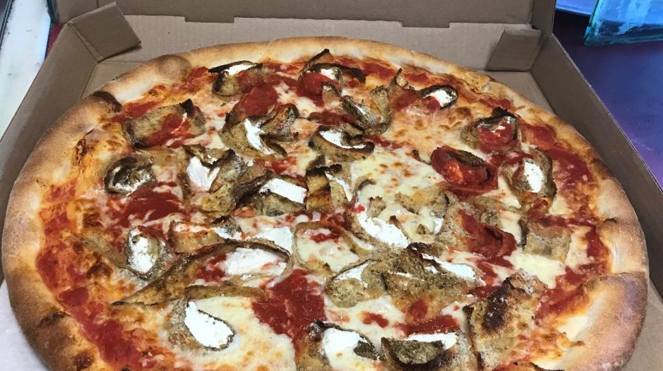 SM EGGPLANT ROLLATINI PIZZA.