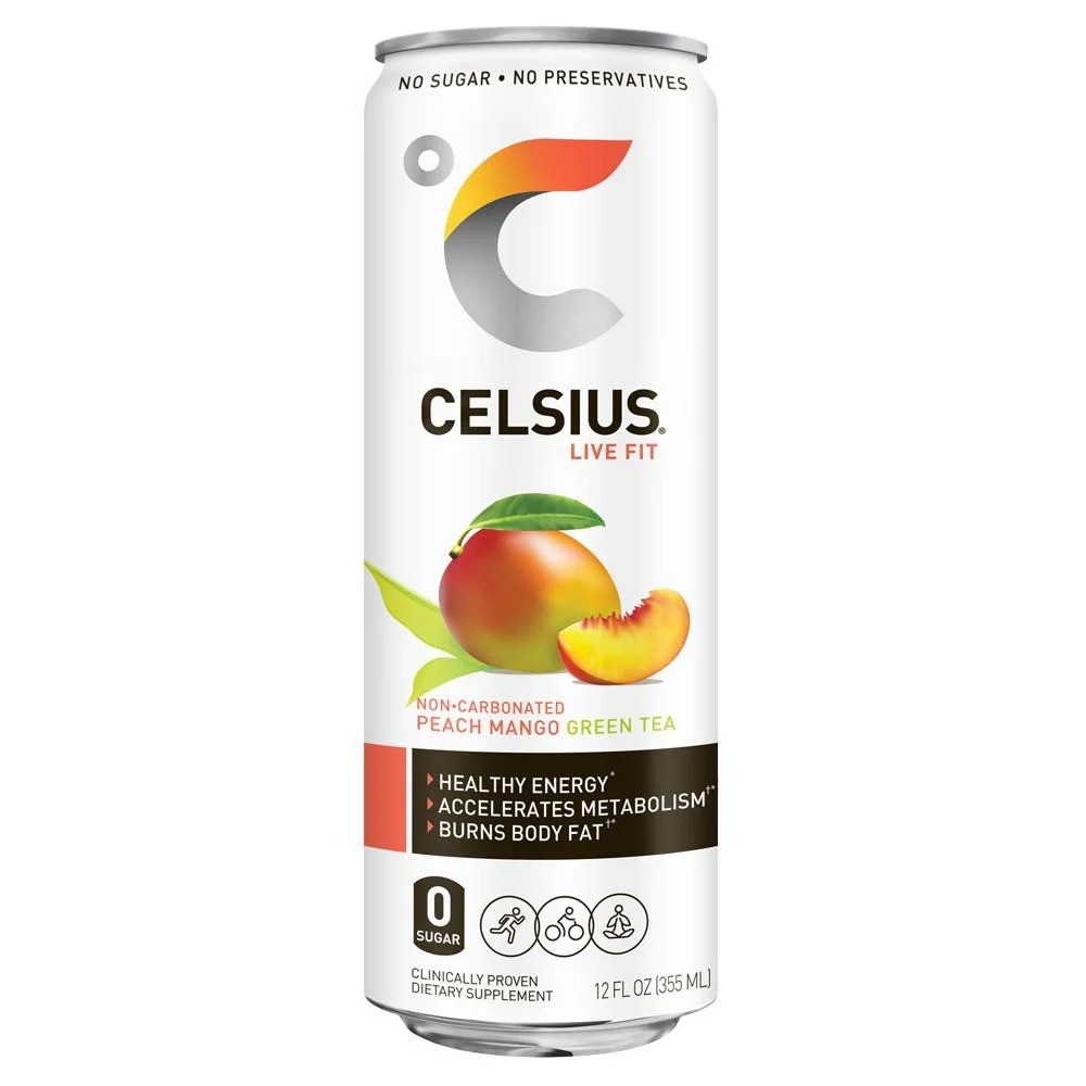 Celsius Green Tea Peach Mango.