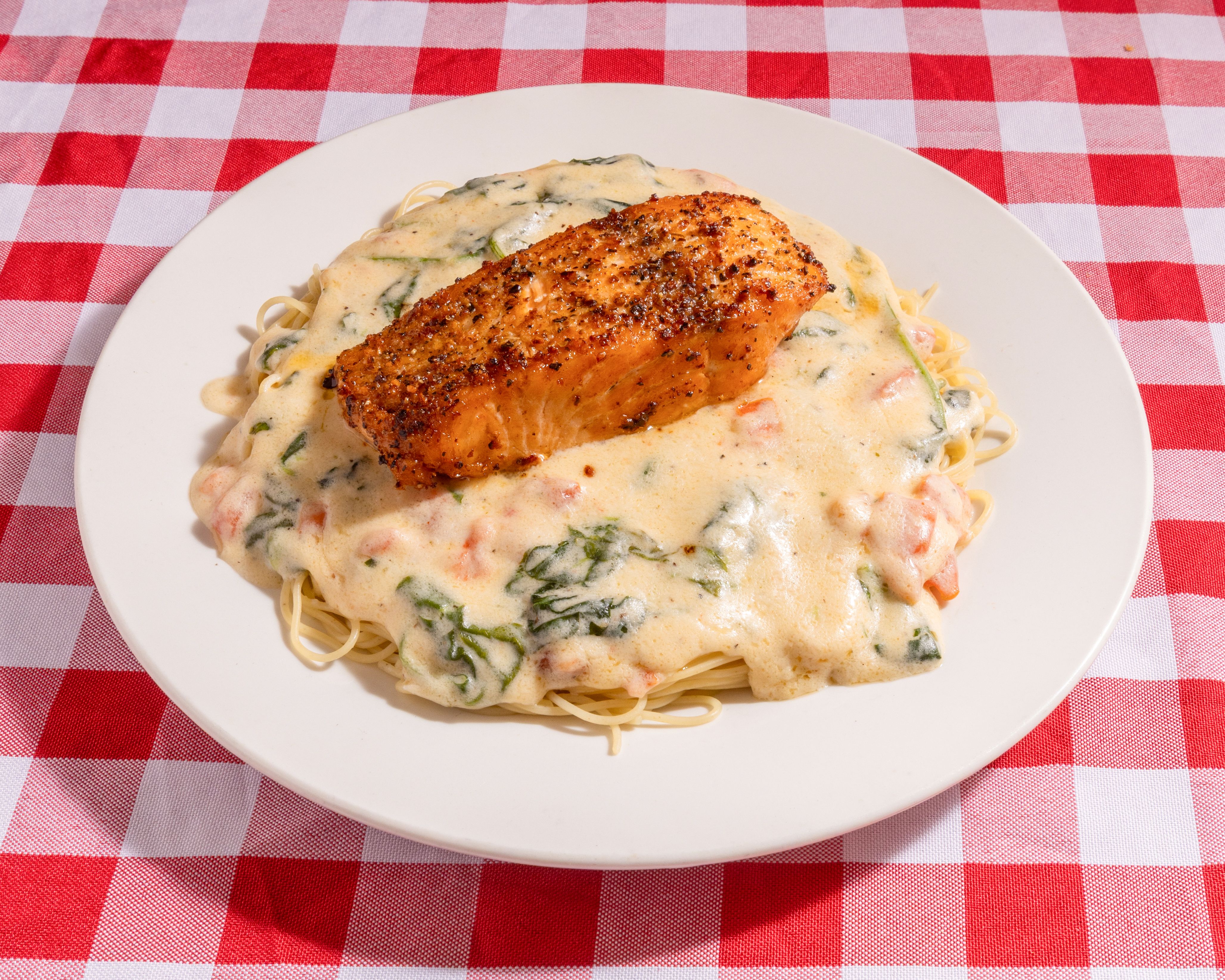 Tuscan Salmon Dinner.