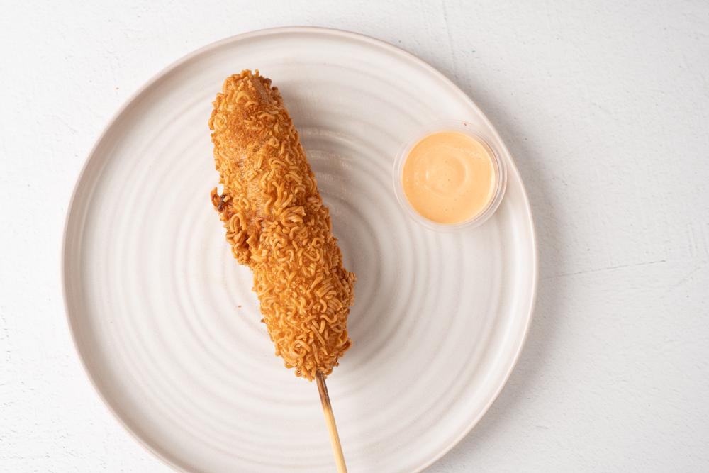 Crispy Ramen Corn Dog.