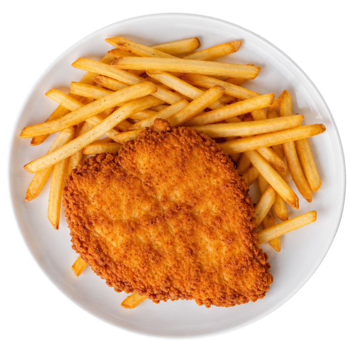 Kids Chicken Cutlet with Fries.