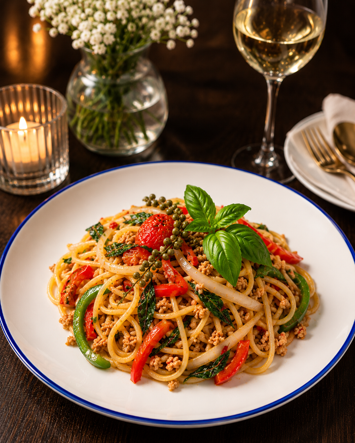 L-Thai Drunken Spaghetti Minced Chicken🌶️ (NEW).