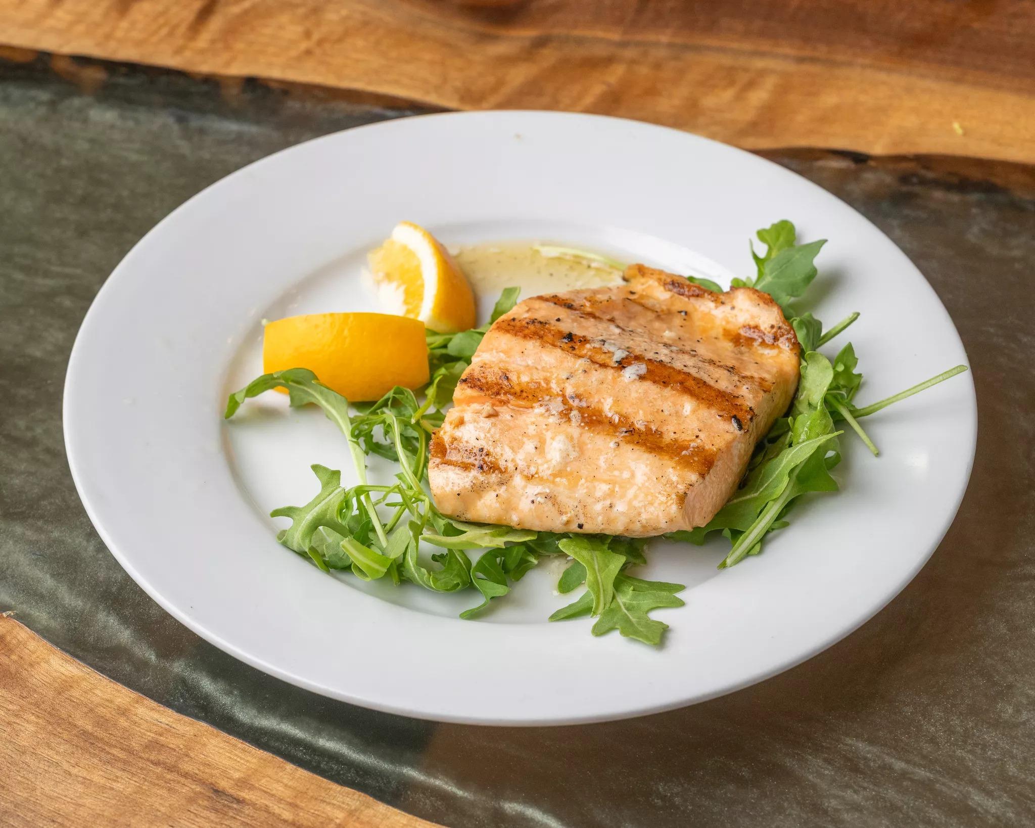 Wood Fired Grilled Salmon.