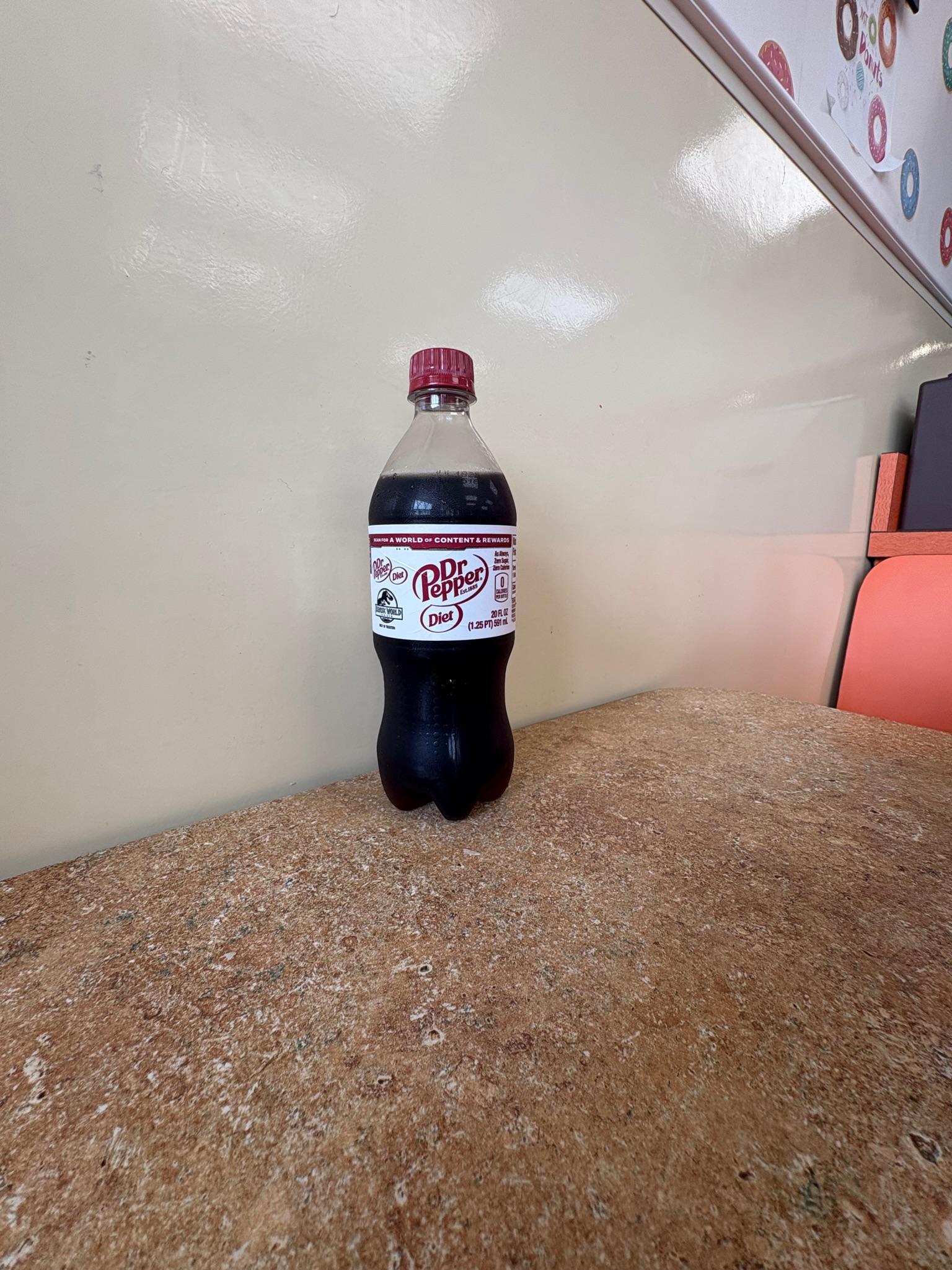 Bottle: Diet Dr. Pepper.