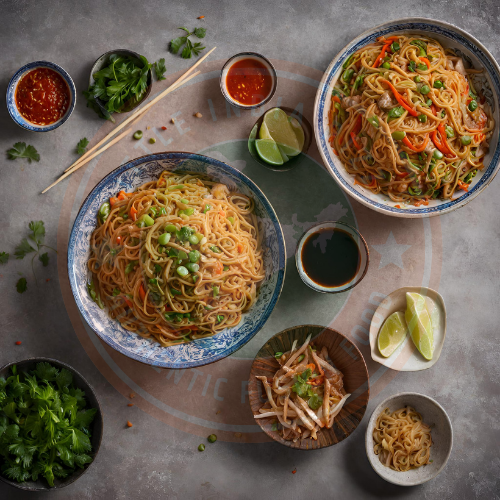 Street Hakka Noodles (Veg).