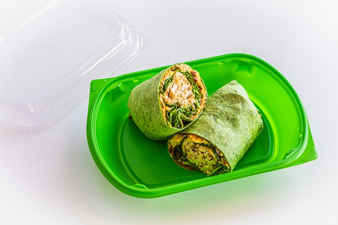 Parmesan & Pesto Chicken Wrap.