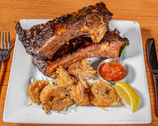 1/2 RACK & SHRIMP.
