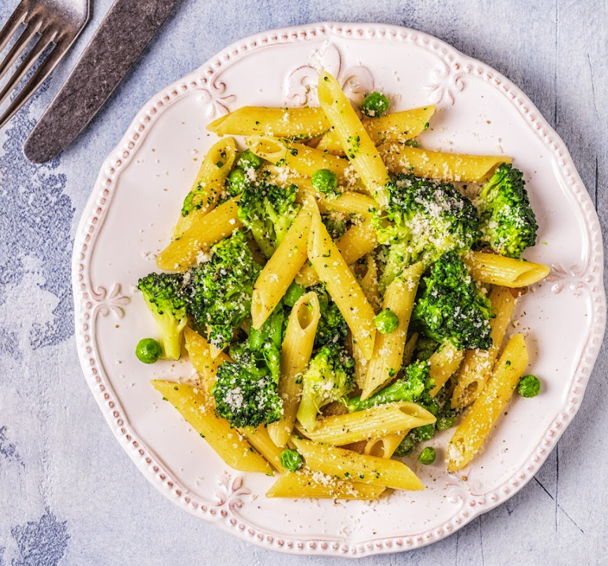 Broccoli, Garic and Oil.