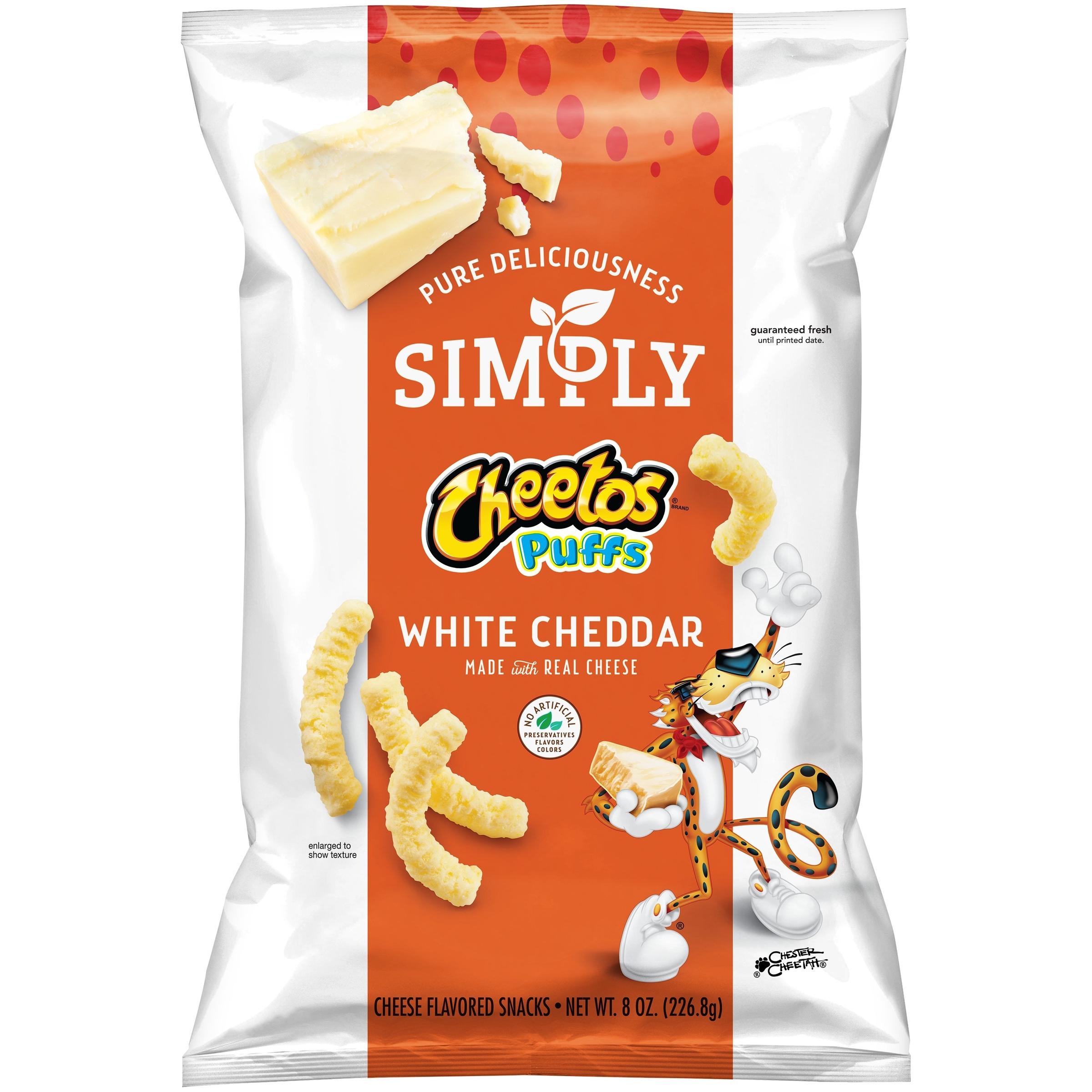 Cheetos Simply Natural Cheese Flavored Snack Puffs White Corn - 8.0 Oz.
